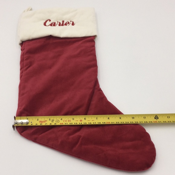 Pottery Barn Velvet Christmas Stocking “Carter” - Picture 9 of 11